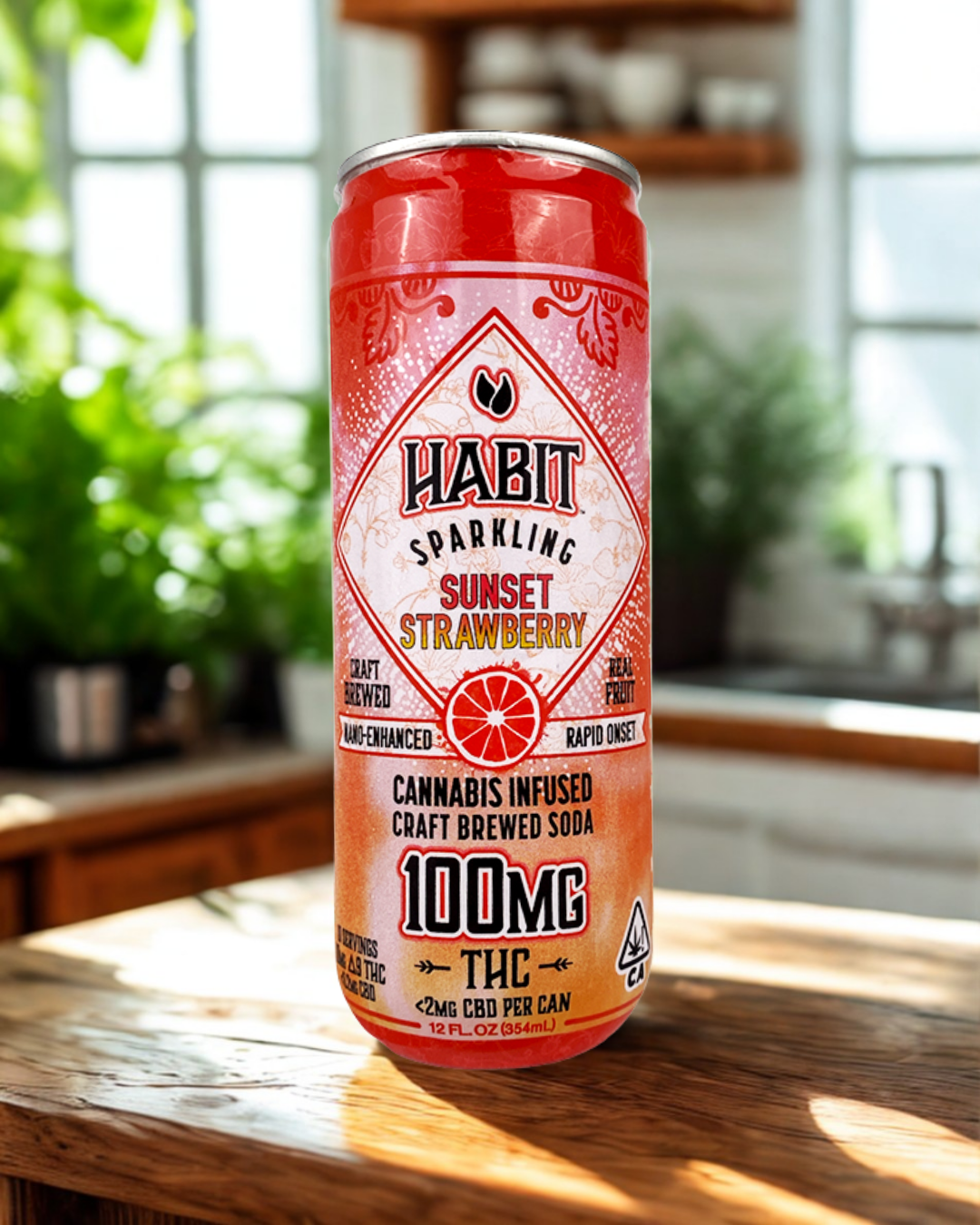 Habit Hemp Soda - 100mg - Sunset Strawberry