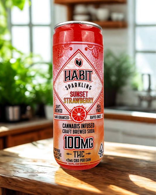 Habit Hemp Soda - 100mg - Sunset Strawberry