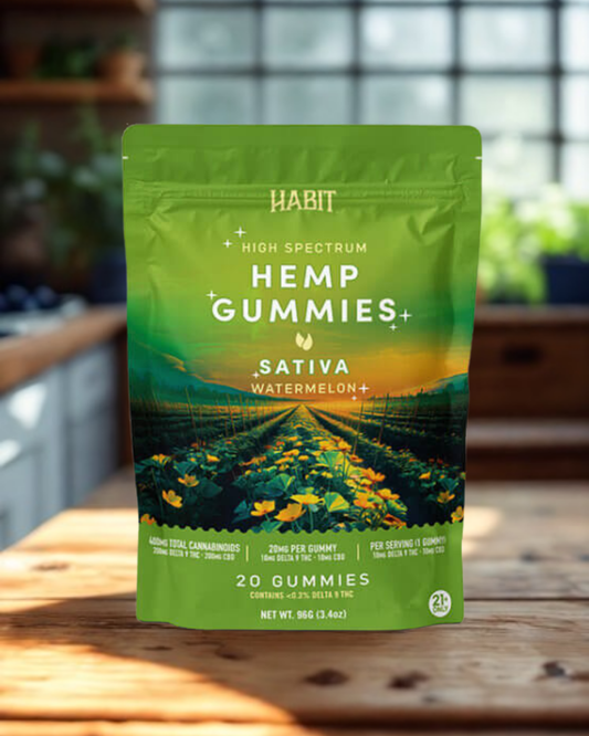 Habit-  Watermelon Delta 9/CBD Sativa Gummies