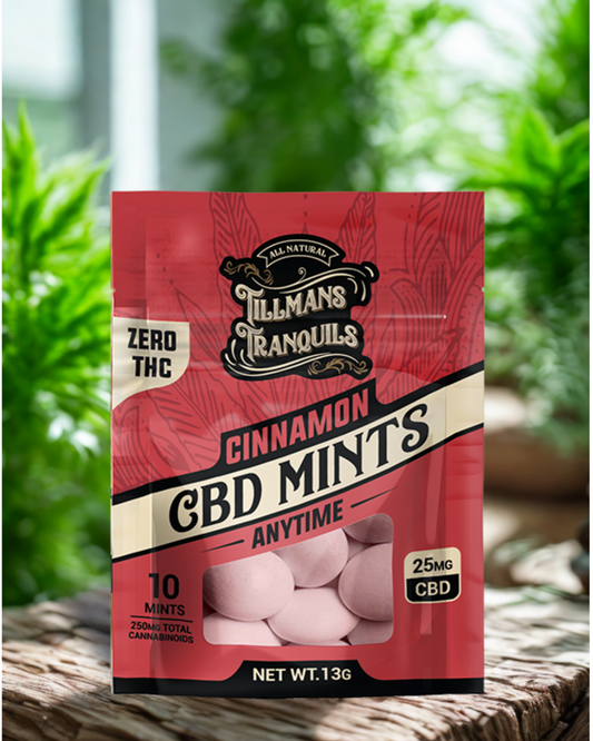 Tillman's Tranquils - Cinnamon Anytime CBD Mints - 0 THC